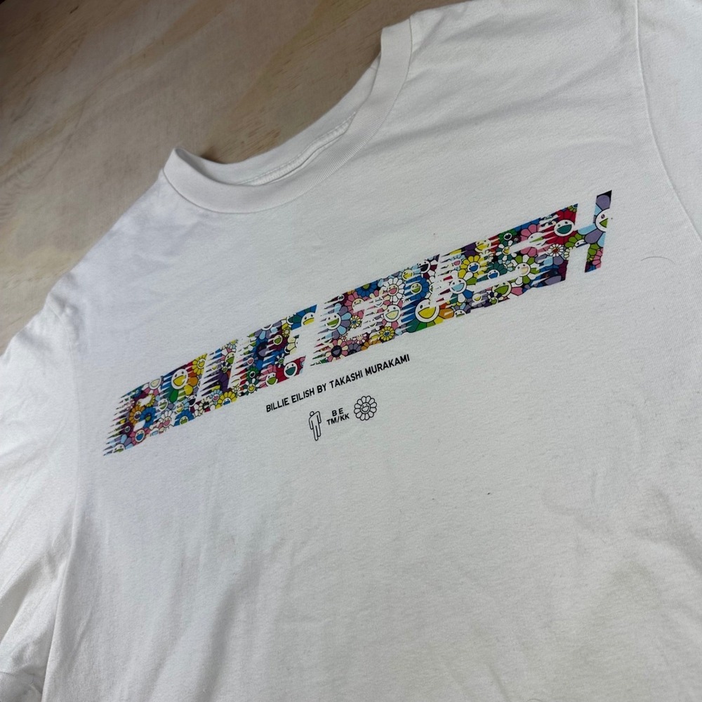 Uniqlo UT Billie Eilish x Takashi Murakami Graphic T-Shirt White Mens Medium - Picture 1 of 6